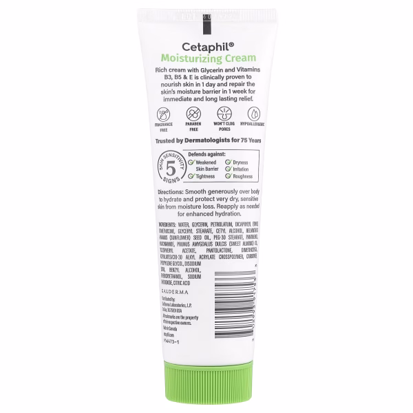 Cetaphil, Moisturizing Cream, Fragrance Free, 3 oz (85 g) - Image 3