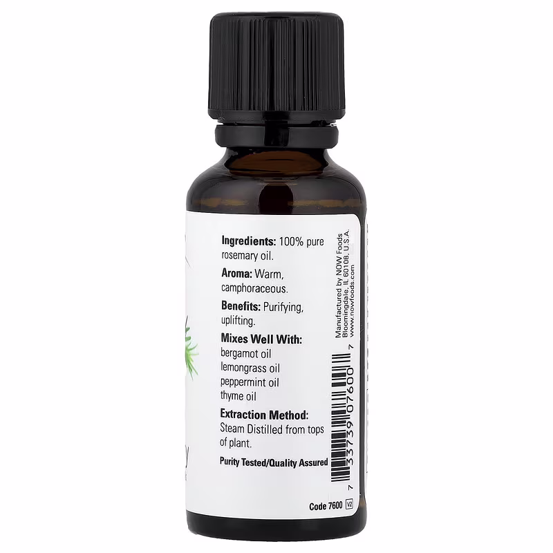 NOW Foods, Essential Oils, Rosemary, 1 fl oz (30 ml) - Image 3