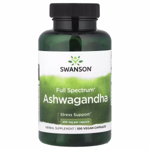 Swanson, Full Spectrum® Ashwagandha, 100 Vegan Capsules (450 mg per Capsule)