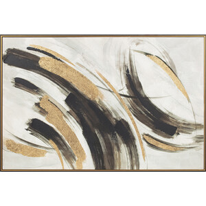 Hand Embellishment Framed Canvas - White