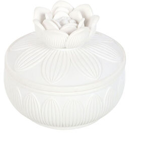 Something Different Lotus Trinket Box - White