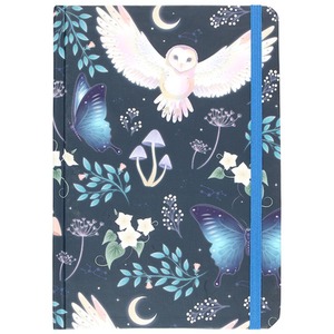 Night Flight Owl Notebook - A5