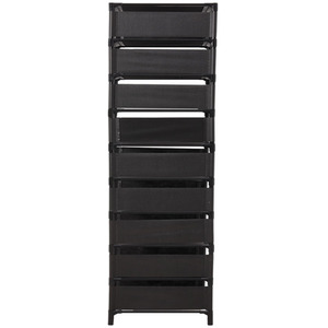 Lifeideas 10-Tier Shoe Rack with Side Panels - Black - Image 3