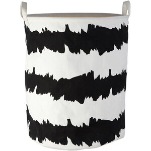 Harga Black And White Laundry Basket - Black & White