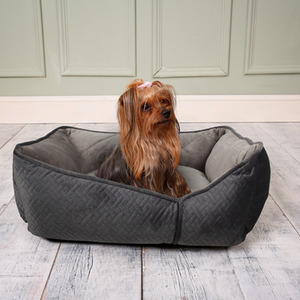 Large Dog Bed - Grey Geometrical - Grey - Image 2