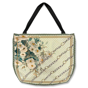 Flowers  Chain Links Tote bag - Green