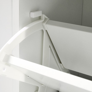 2-Tier Flip Down Shoe Cabinet - White - Image 3