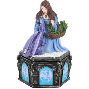 Dragon Friendship Winter Box by Anne Stokes - Blue