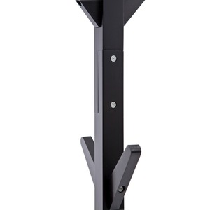 Hampton Black Wooden Freestanding Hat and Coat Stand with 8 Hooks - Black