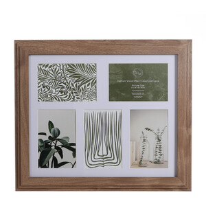 Oakham Wood Effect 5 Aperture Frame - Brown