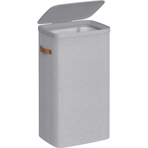 SONGMICS Laundry Basket,with Lid and Handles,Removable Liner