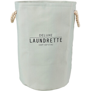 Deluxe Laundrette Rope Hamper - Grey