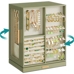 SONGMICS Jewellery Box 360 Rotating, 5-Tier Jewellery Organiser