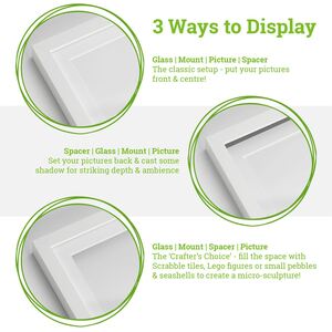 3D Box Photo Frames - 5 x 7" with 4 x 6" Mount - Light Wood/Ivory - Pack of 5 - Light Wood/Ivory - Image 2