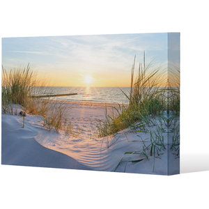 Sunset at the Baltic Sea Beach Canvas Print