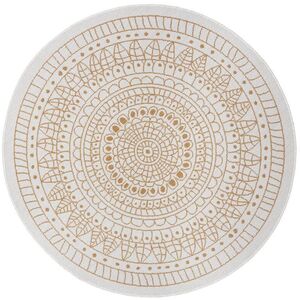 Reversible Porto Indoor & Outdoor Round Rug Ochre.