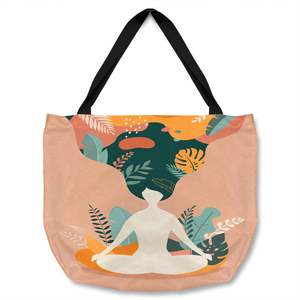 mindfulness, meditation and yoga Woman Designer Tote bag - Pink