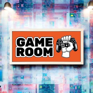 Wall Art Framed Print Kids Game Room - White