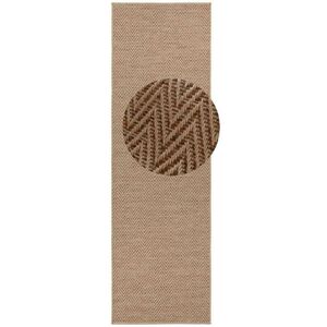 Nature Chevron Flatweave Indoor & Outdoor Runner Beige
