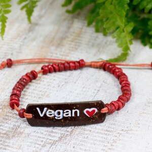 Coco Slogan Bracelets - Vegan, Love  Nature Beaded Stretch Jewelry - Multi