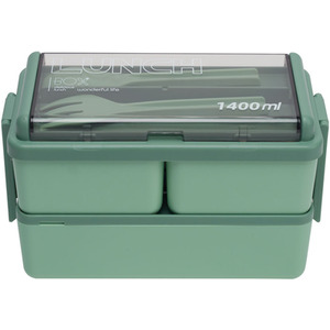 2 Layers Stackable Bento Lunch Box Leak Proof