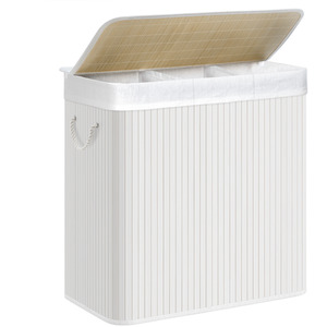 SONGMICS 150L  Laundry Hamper Basket with 3 Sections