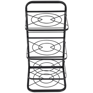 HomeScape Freestanding Adjustable Kitchen Cookware Rack - Black