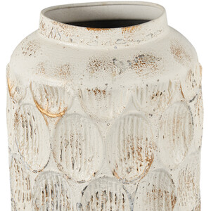 Isla Tall Metal Vase 54cm - White - Image 2