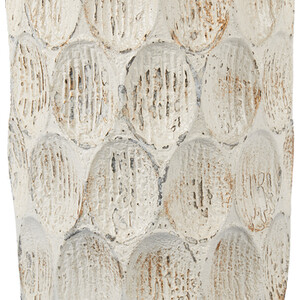 Isla Tall Metal Vase 54cm - White - Image 3