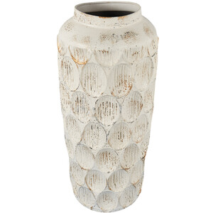 Isla Tall Metal Vase 54cm - White - Image 4
