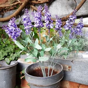 Artificial Silk Lilac Lavender Bunch - Lilac - Image 2