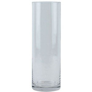Clear Glass Cylinder Vase 30cm - Clear