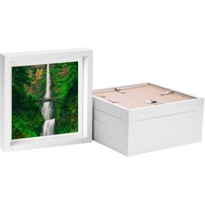 10" x 10" White 3D Box Photo Frame - 8" x 8" Mount - Pack of 5 - Image 2