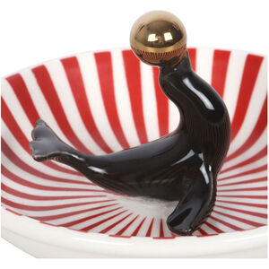 Something Different Circus Seal Trinket Dish - Red/White/Black - Image 2