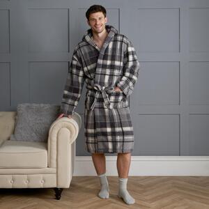 Tartan Check Teddy Dressing Gown