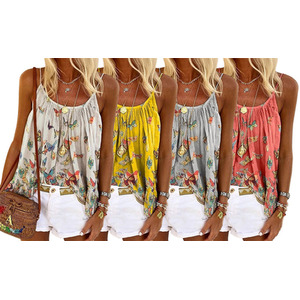 Butterfly Print Chiffon Cami