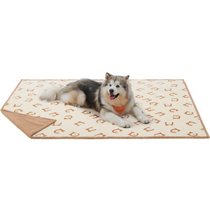 FEANDREA Reversible Sherpa Fleece Dog Blanket, Machine Washable