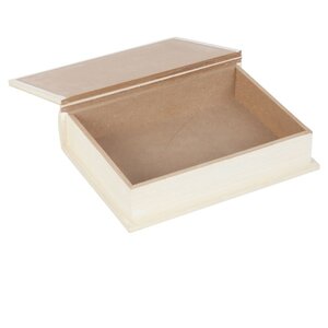 White Book-Shaped Storage Box with Gold Details Debossed Text - White - Image 3