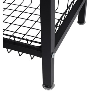 Multifunctional Kitchen Storage Trolley - Black